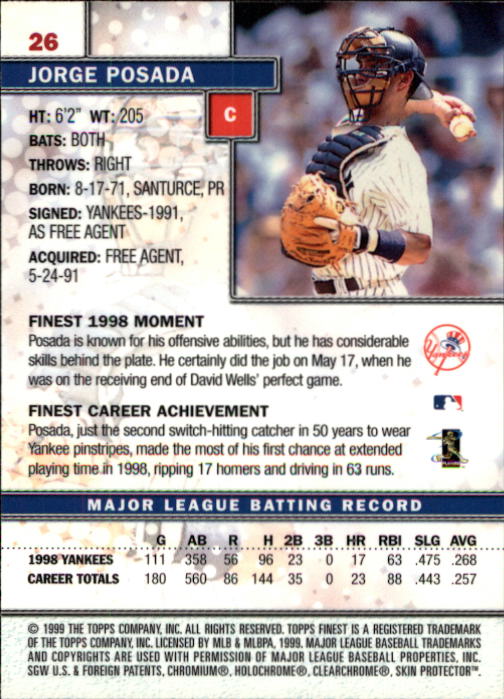 1999 Finest Baseball Part 1 - Picture 53 of 481