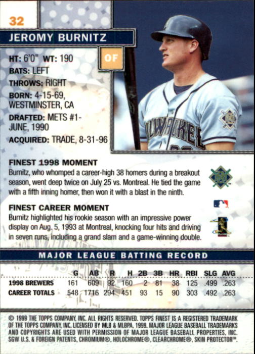 1999 Finest Baseball Part 1 - Picture 65 of 481