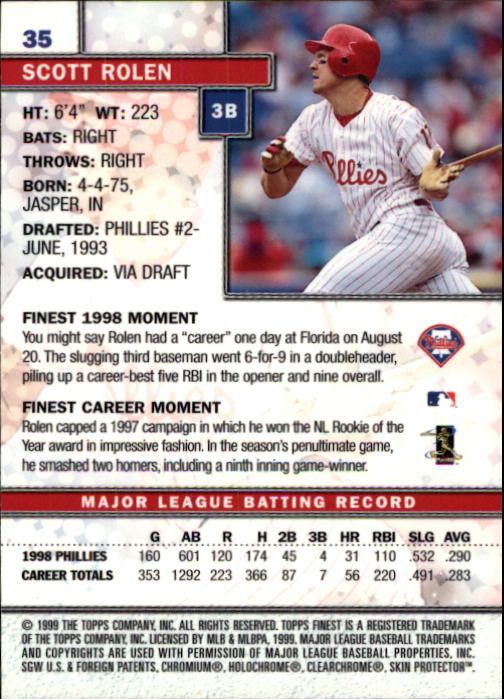 1999 Finest Baseball Part 1 - Picture 71 of 481
