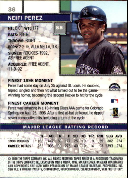 1999 Finest Baseball Part 1 - Picture 73 of 481