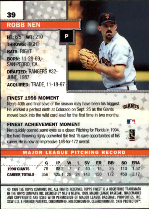 1999 Finest Baseball Part 1 - Picture 79 of 481
