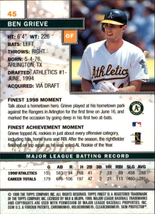 1999 Finest Baseball Part 1 - Picture 91 of 481