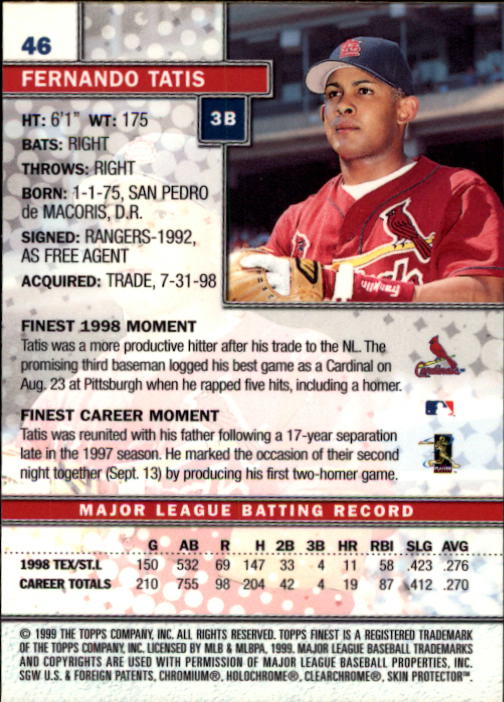 1999 Finest Baseball Part 1 - Picture 93 of 481