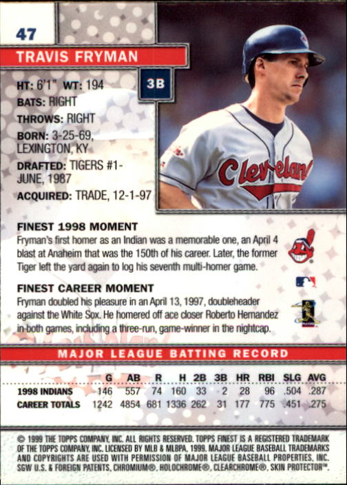 1999 Finest Baseball Part 1 - Picture 95 of 481