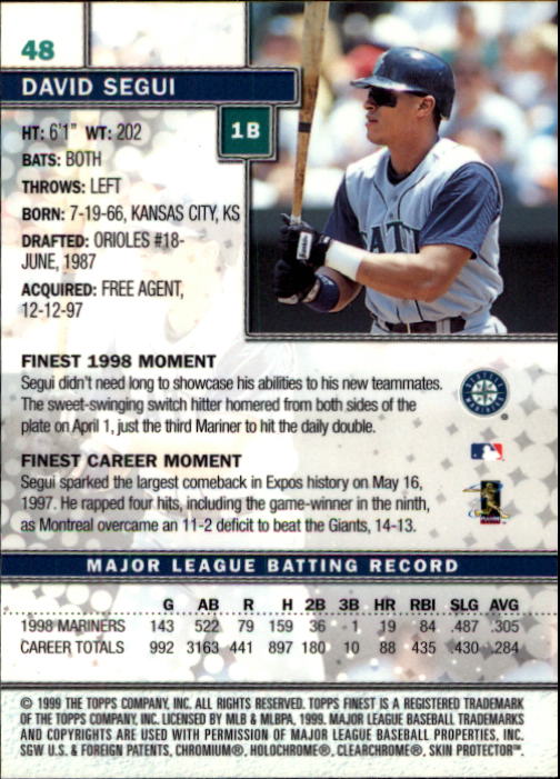 1999 Finest Baseball Part 1 - Picture 97 of 481