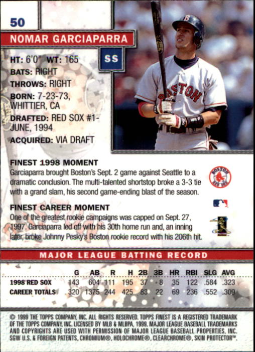 1999 Finest Baseball Part 1 - Picture 101 of 481