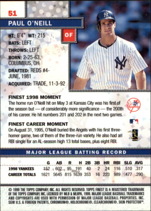 1999 Finest Baseball Part 1 - Picture 103 of 481