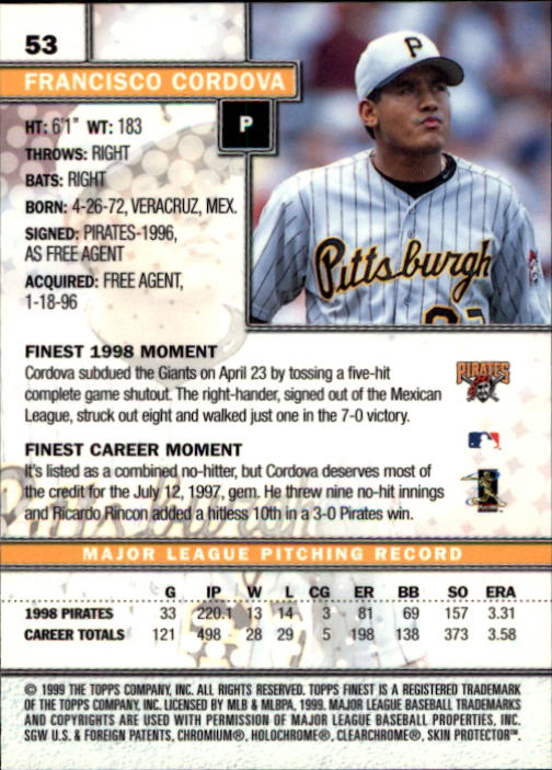 1999 Finest Baseball Part 1 - Picture 107 of 481