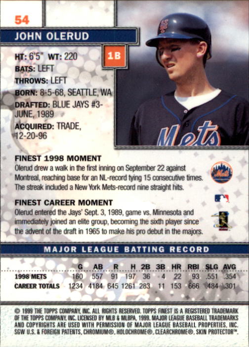 1999 Finest Baseball Part 1 - Picture 109 of 481