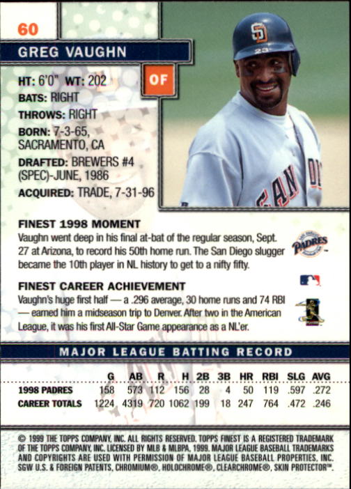 1999 Finest Baseball Part 1 - Picture 121 of 481