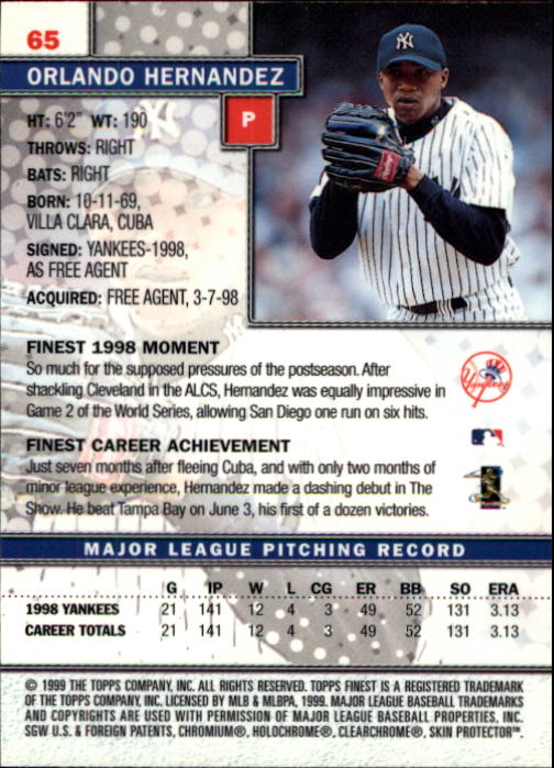 1999 Finest Baseball Part 1 - Picture 131 of 481