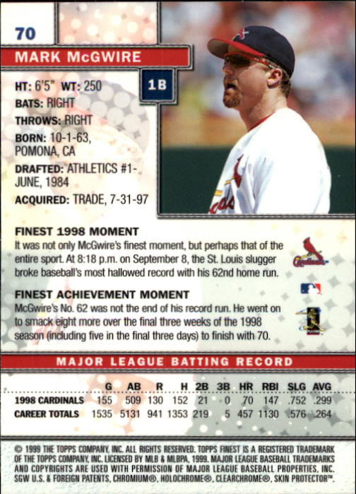 1999 Finest Baseball Part 1 - Picture 141 of 481