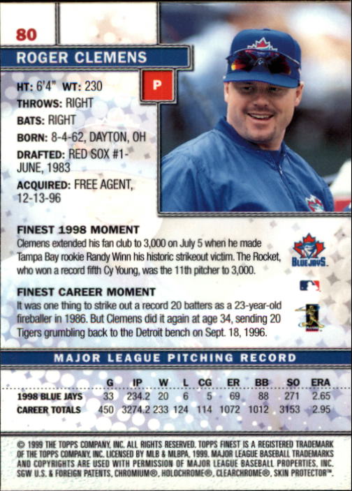 1999 Finest Baseball Part 1 - Picture 161 of 481