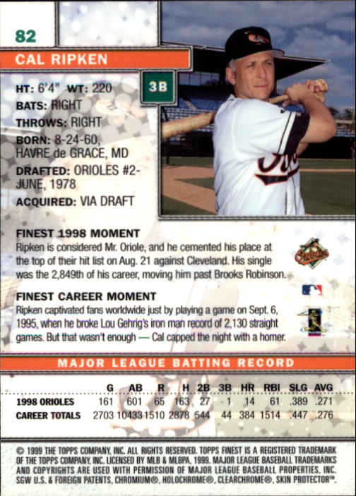 1999 Finest Baseball Part 1 - Picture 165 of 481