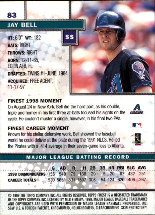 1999 Finest Baseball Part 1 - Picture 167 of 481