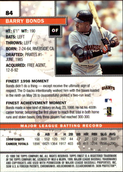 1999 Finest Baseball Part 1 - Picture 169 of 481