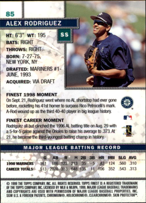 1999 Finest Baseball Part 1 - Picture 171 of 481