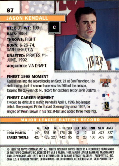 1999 Finest Baseball Part 1 - Picture 175 of 481