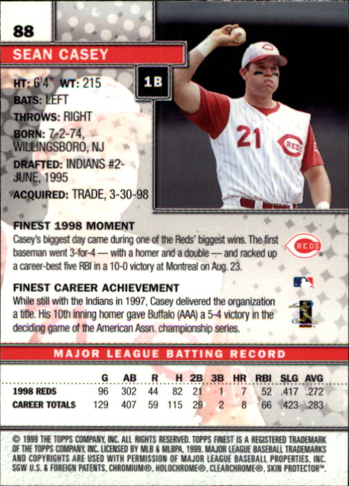 1999 Finest Baseball Part 1 - Picture 177 of 481