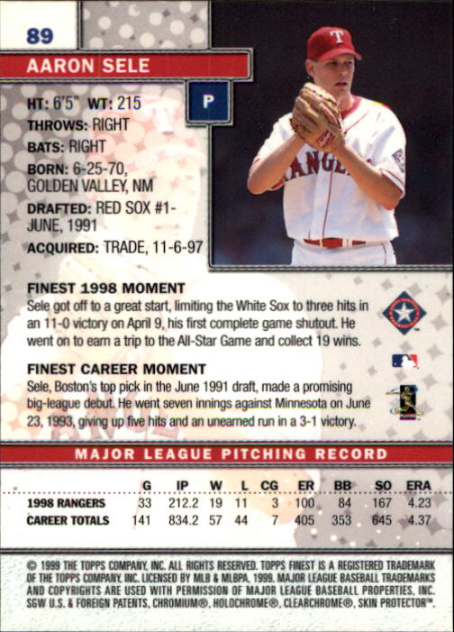 1999 Finest Baseball Part 1 - Picture 179 of 481
