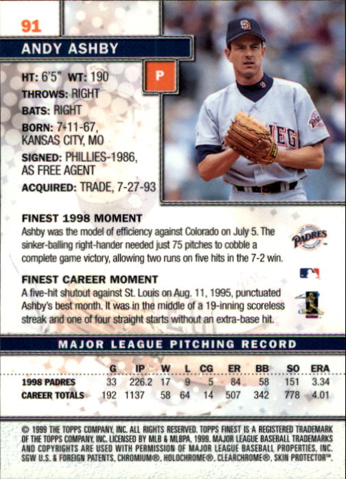 1999 Finest Baseball Part 1 - Picture 183 of 481