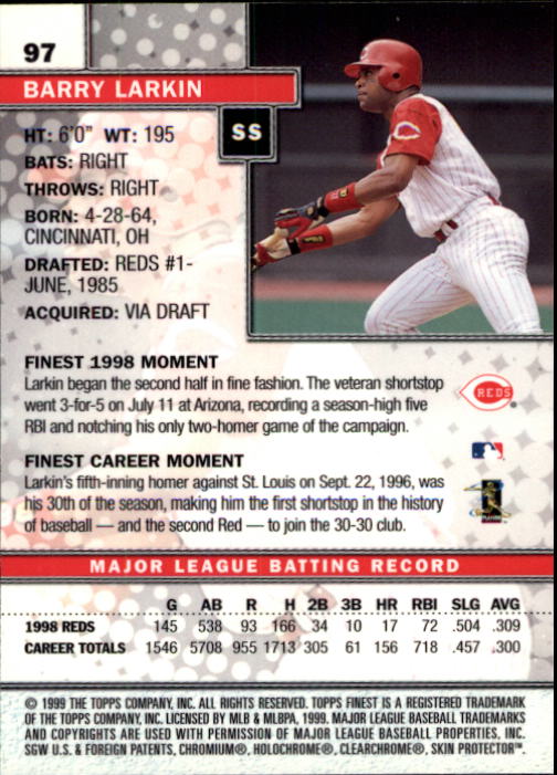 1999 Finest Baseball Part 1 - Picture 195 of 481