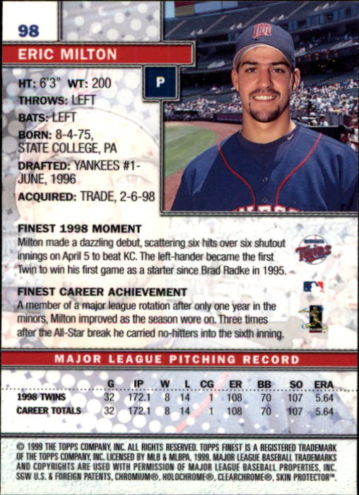 1999 Finest Baseball Part 1 - Picture 197 of 481