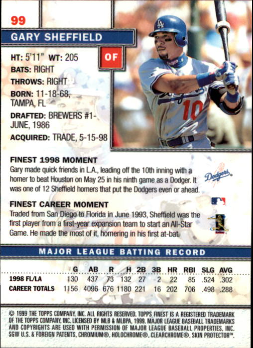 1999 Finest Baseball Part 1 - Picture 199 of 481