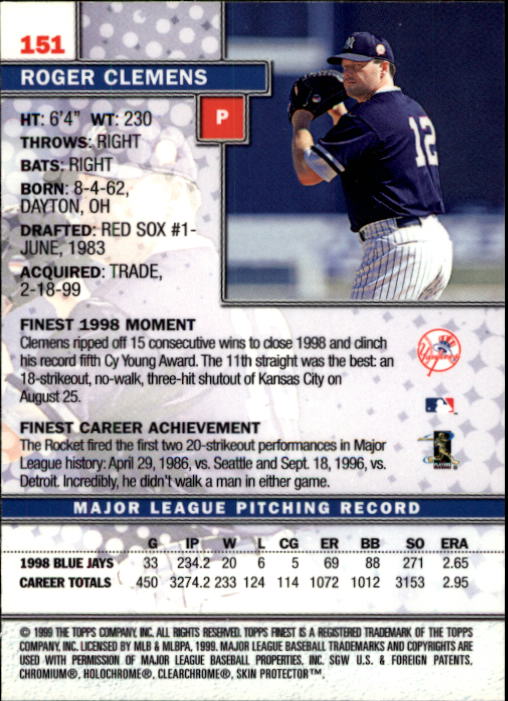 1999 Finest Baseball Part 1 - Picture 254 of 481