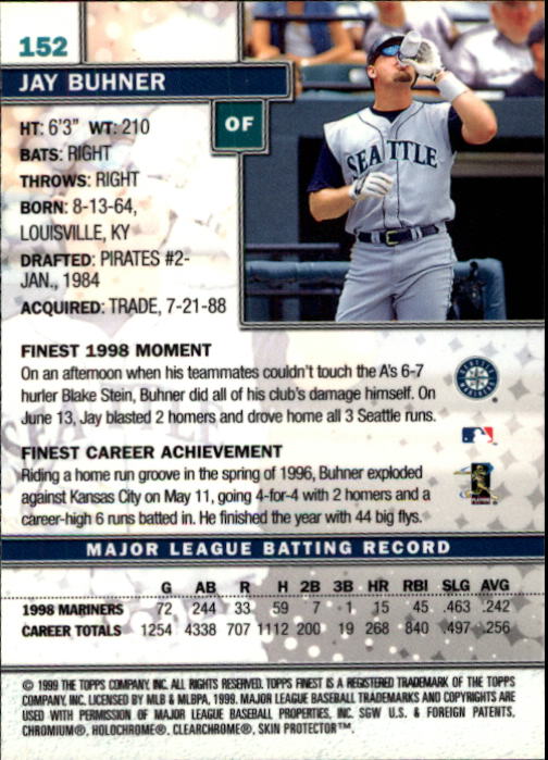 1999 Finest Baseball Part 1 - Picture 256 of 481