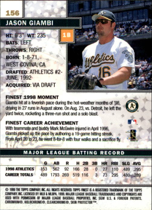 1999 Finest Baseball Part 1 - Picture 264 of 481
