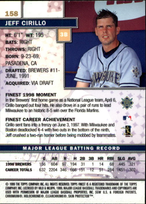 1999 Finest Baseball Part 1 - Picture 268 of 481