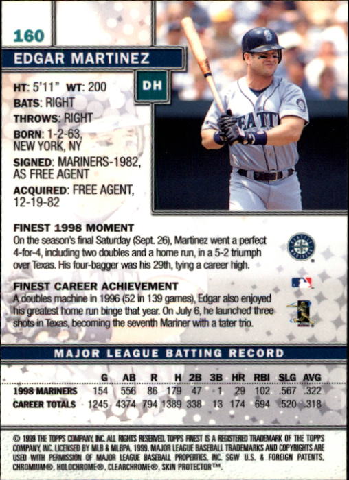 1999 Finest Baseball Part 1 - Picture 272 of 481