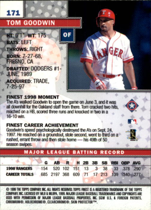 1999 Finest Baseball Part 1 - Picture 290 of 481