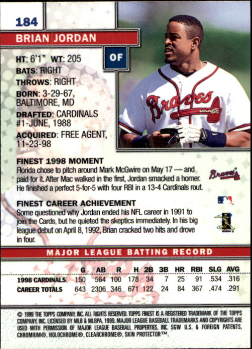 1999 Finest Baseball Part 1 - Picture 316 of 481