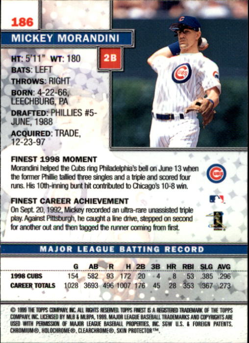 1999 Finest Baseball Part 1 - Picture 320 of 481