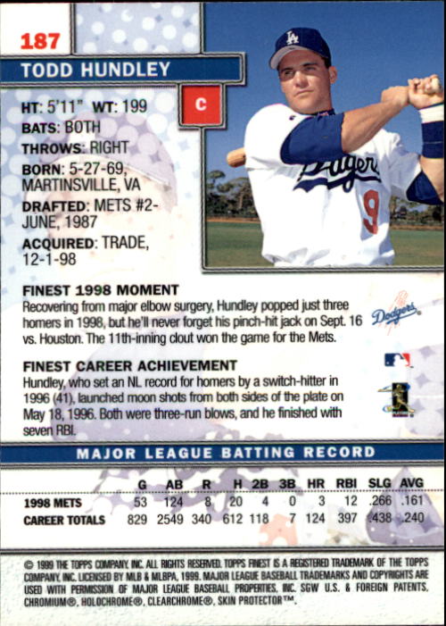 1999 Finest Baseball Part 1 - Picture 322 of 481