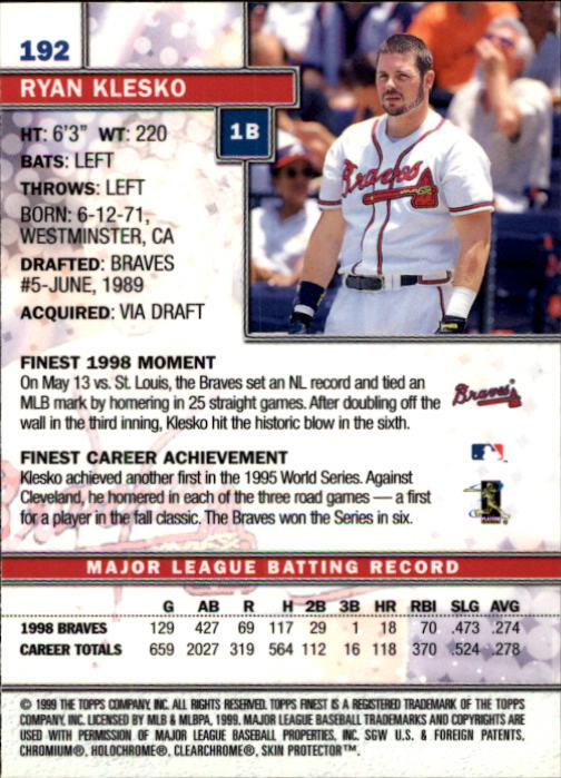 1999 Finest Baseball Part 1 - Picture 332 of 481