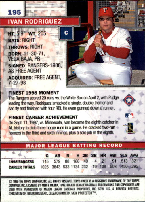1999 Finest Baseball Part 1 - Picture 338 of 481