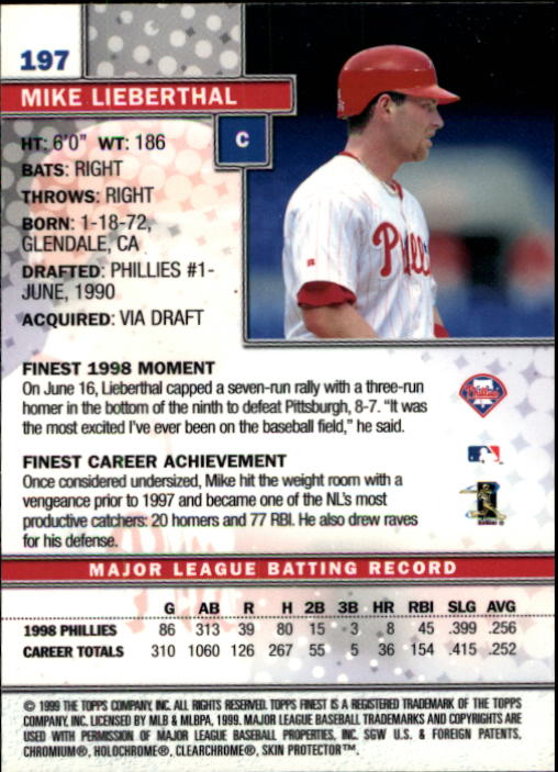 1999 Finest Baseball Part 1 - Picture 342 of 481