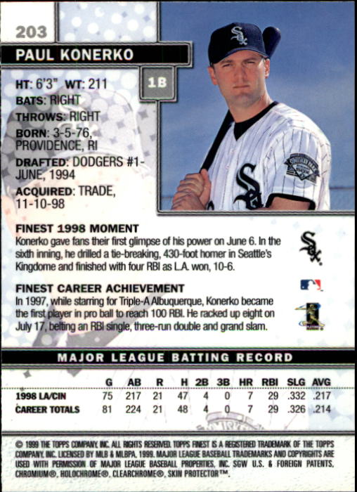 1999 Finest Baseball Part 1 - Picture 354 of 481