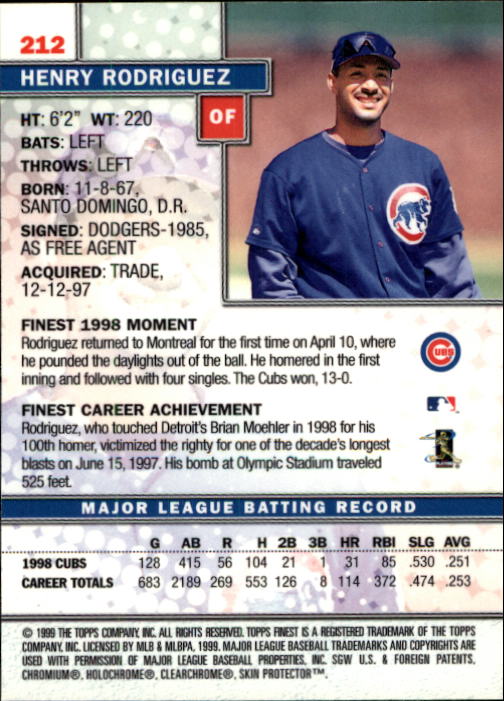 1999 Finest Baseball Part 1 - Picture 372 of 481