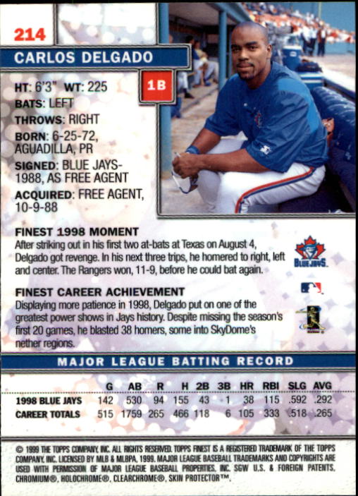 1999 Finest Baseball Part 1 - Picture 376 of 481