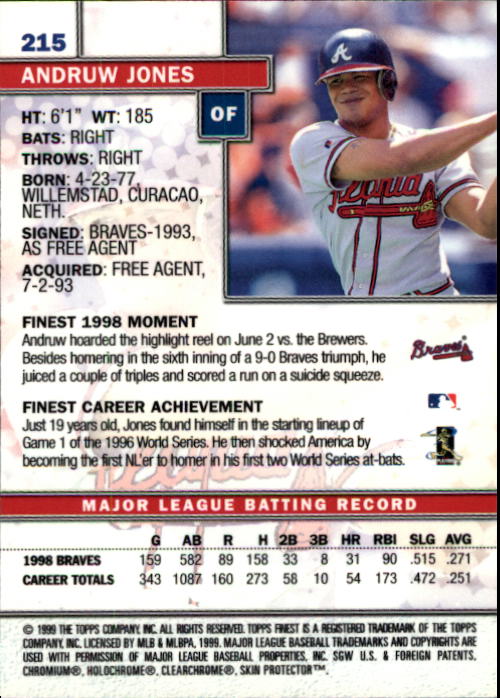 1999 Finest Baseball Part 1 - Picture 378 of 481