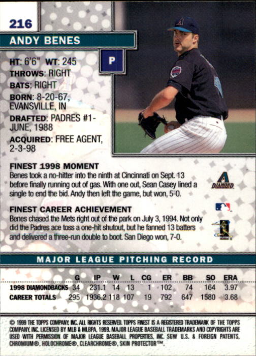 1999 Finest Baseball Part 1 - Picture 380 of 481