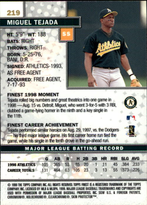 1999 Finest Baseball Part 1 - Picture 386 of 481