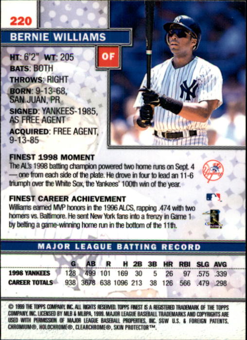 1999 Finest Baseball Part 1 - Picture 388 of 481