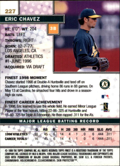 1999 Finest Baseball Part 1 - Picture 402 of 481