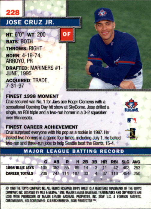 1999 Finest Baseball Part 1 - Picture 404 of 481