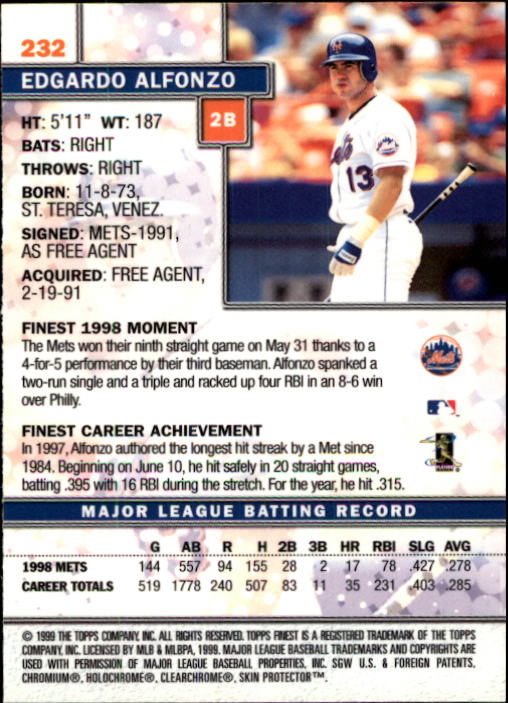 1999 Finest Baseball Part 1 - Picture 412 of 481